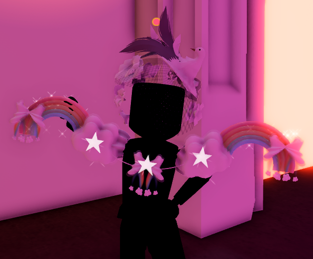 AxolotlEstella's tweet photo. Royale high outfit hack!

Items:
-Spring hair flowers
-Vegan dove fascinator 
-Over the rainbow sleeves https://t.co/a8z0G4oxiY