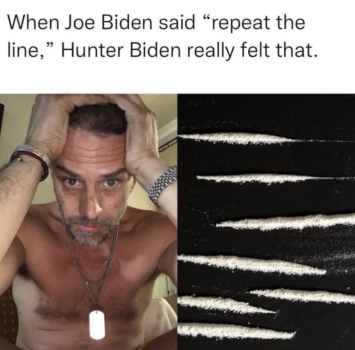 airpigg's tweet photo. Take those Dog tags off you fucking loser!!!!  

#HunterBiden https://t.co/lRFWzvJHXm