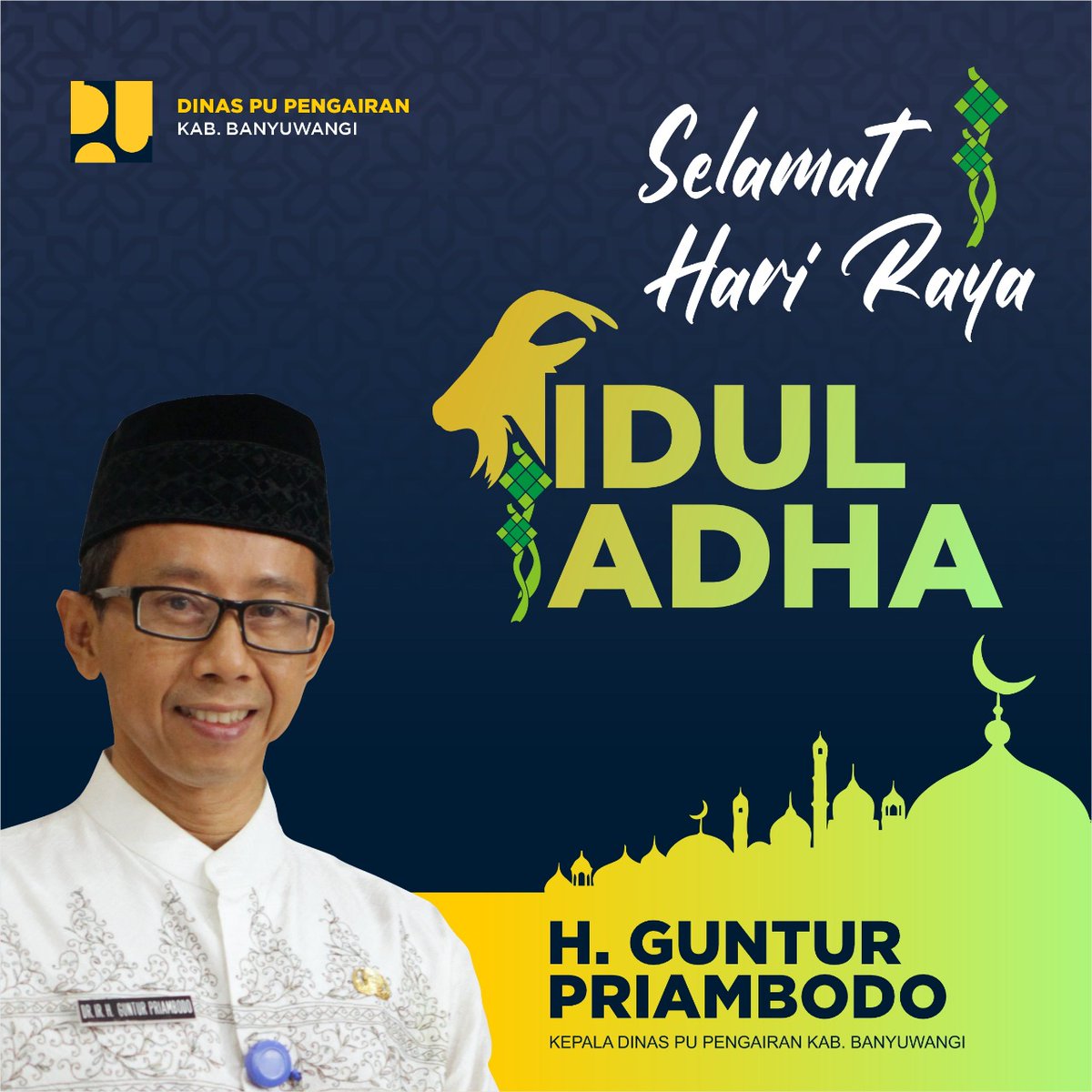 KorsdaGenteng's tweet photo. Selamat Hari Raya Idul Adha 2022. 
Semoga semangat pengorbanan kita tumbuh menjadi solidaritas untuk berbagi pada sesama.
.
@ipukfdani
@sugirah_bwi 
@priambodo.guntur 
@jagatirtamodern
@banyurijig 
@banyuwangi_kab 
.
#harirayaiduladha #semangatberkurban #hariraya https://t.co/cRPGrwI47k