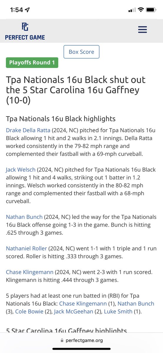 Danny Healey (@dheals1735) on Twitter photo Big start to bracket play for <a href="/tpanationals/">TPA Nationals</a> 16u Black w/ a convincing 10-0 W! Gutsy relief effort from <a href="/DellarattaDrake/">Drake DellaRatta</a>..Entire lineup posted big numbers offensively..Squad improves to 14-3 on the season💪 Rd 2 of bracket play tmrow w/Uncommitted’24 <a href="/ColeBowie3/">Cole Bowie</a> on the bump 👀⛽️ Big start to bracket play for <a href="/tpanationals/">TPA Nationals</a> 16u Black w/ a convincing 10-0 W! Gutsy relief effort from <a href="/DellarattaDrake/">Drake DellaRatta</a>..Entire lineup posted big numbers offensively..Squad improves to 14-3 on the season💪 Rd 2 of bracket play tmrow w/Uncommitted’24 <a href="/ColeBowie3/">Cole Bowie</a> on the bump 👀⛽️