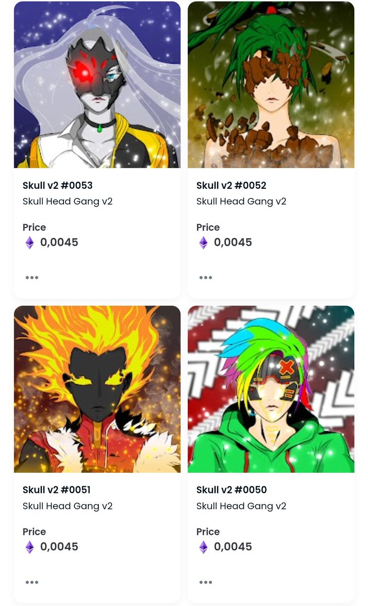 Yo guys. There are still 4 more items. Don't miss it. 
Ayo bergabung ke SKULL HEAD GANG✊⛩️
LINK → opensea.io/collection/sku…
#NFT 
#NFTCommunity 
#NFTCommmunity 
#NFTdrop