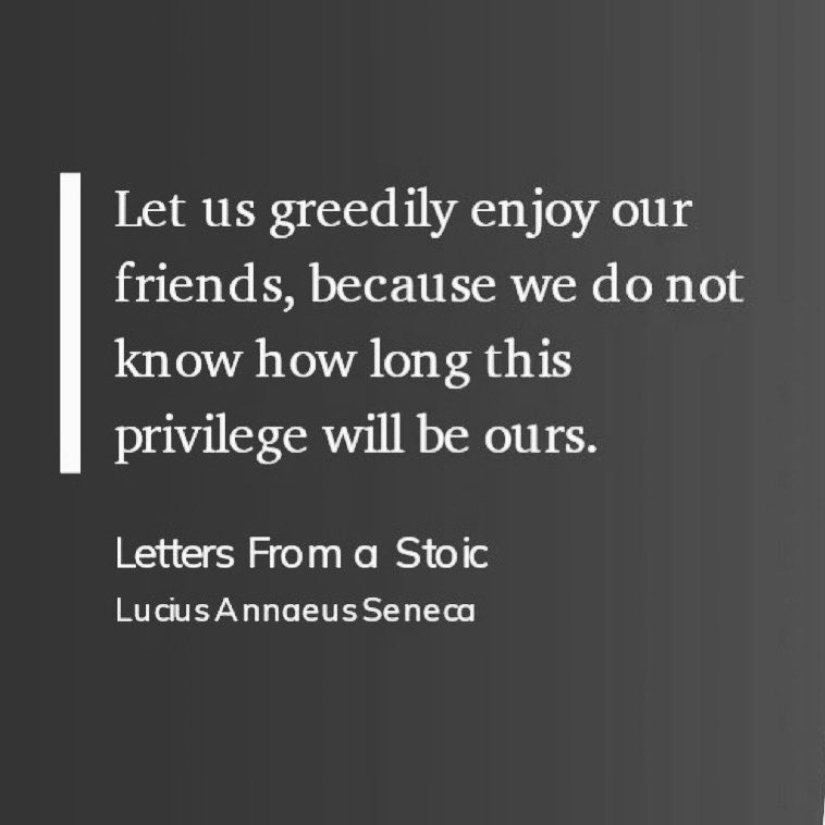 KirtirajGohil_'s tweet photo. Friends makes the battle of
life, enjoyable, sustainable & winnable. Be
greedy in enjoying their company.
#sundayspecial #momentorminute #stoic
#stoicism #stoicphilosophy #stoicmindset
#livestoically #thinkaboutit https://t.co/tBfTtYV8aZ