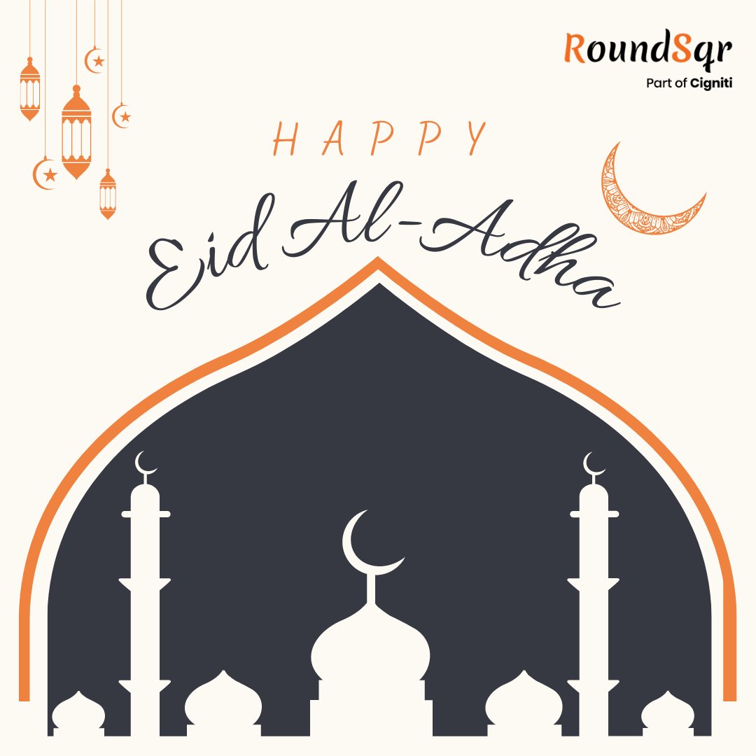 RoundSqr's tweet photo. May the pious occasion of Eid-ul-Adha bring prosperity, joy, and positivity to your life. Eid Mubarak! 🌙

@cigniti

#eidmubarak #Eid #bakrid2022 #BakriEid #festival #celebration https://t.co/QcwmXwjzIu