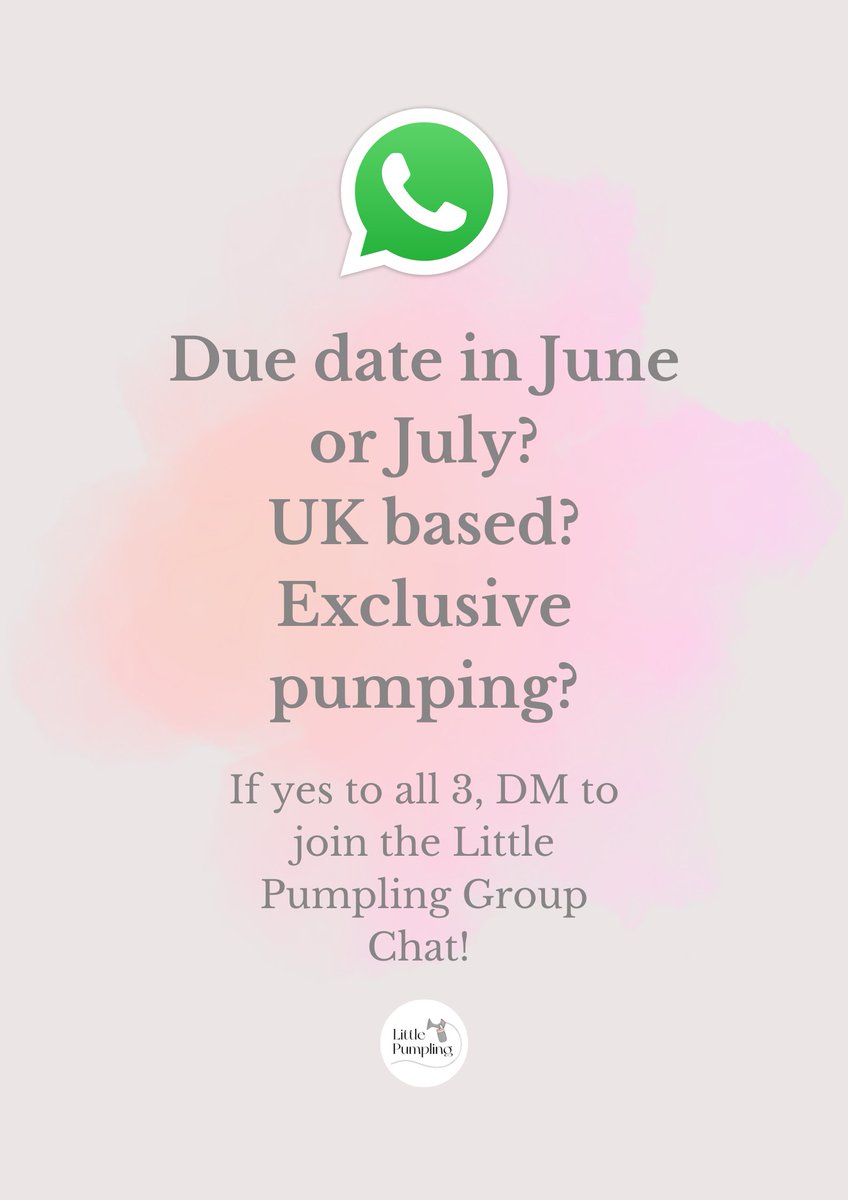 Due in June/July? Based in the UK? Exclusively pumping? 

The newest Little Pumpling is going to be set up. So DM me if you'd like to be added.

Chat provides peer support in an often lonely feeding style 

#newborn #exclusivelypumping #peersupport