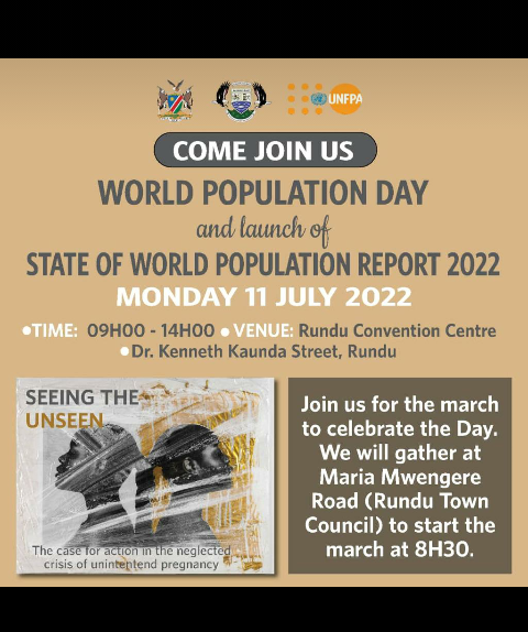 Kavanga_Rivaldo's tweet photo. SAVE THE DATE📌
Join us as we launch the State of World Population #SWOP22 report and celebrrate World Population Day in Rundu tomorrow.
@UNFPA_Namibia https://t.co/02L2d11iZx
