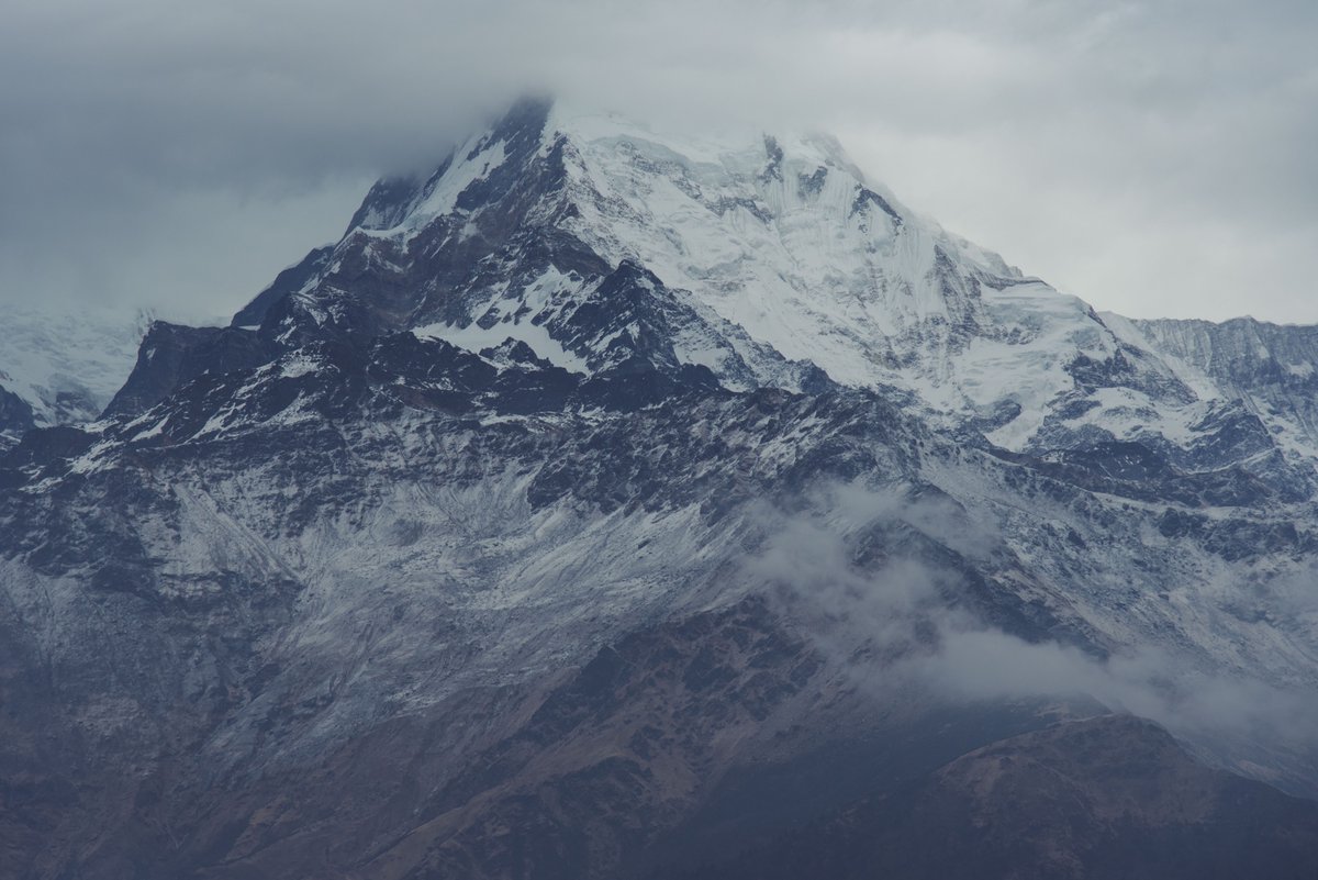 portrait-ing annapurna I from poon hill, nepal.