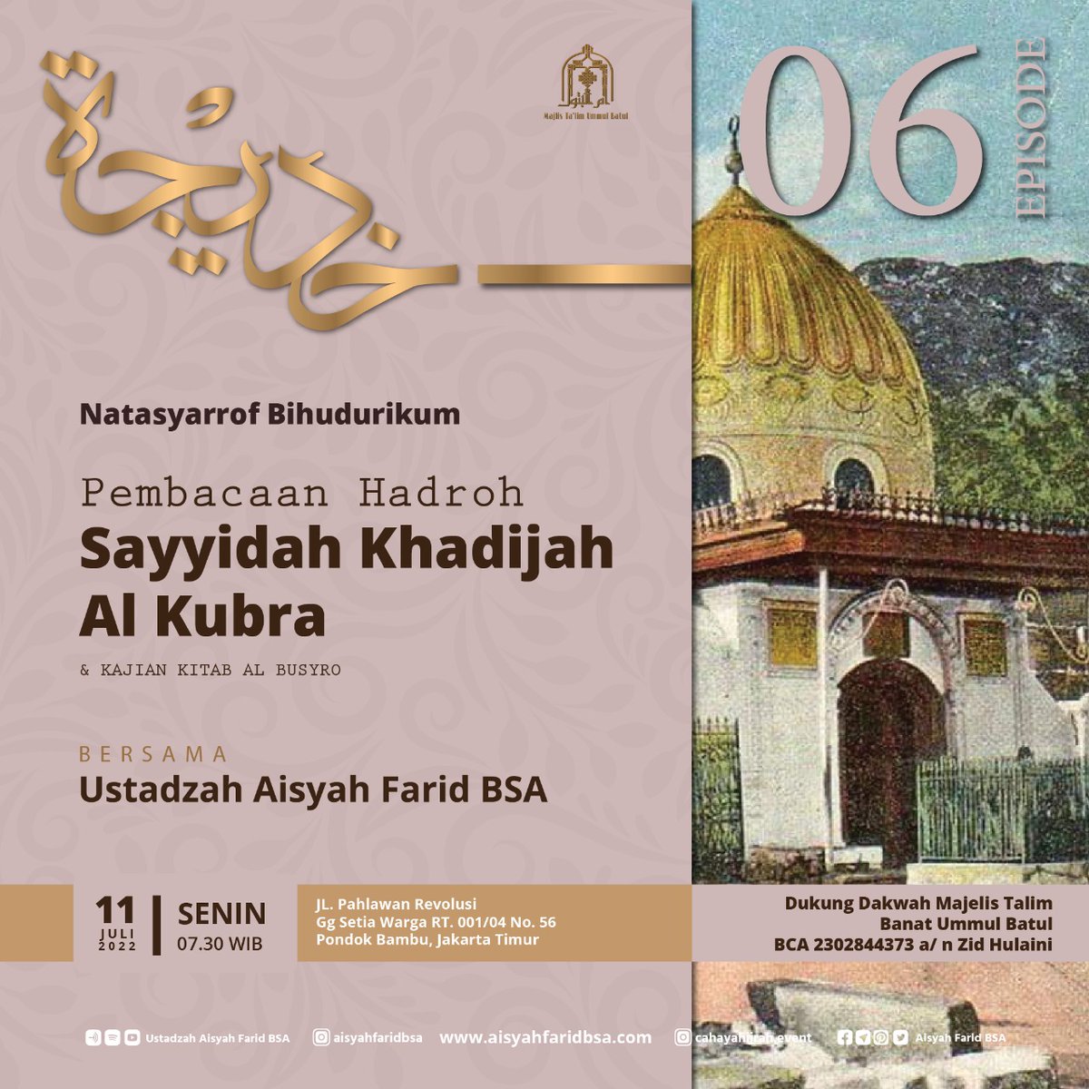 aisyahfaridbsa's tweet photo. #hadroh #sayyidahkhodijah
#kitabalbusyro https://t.co/Ri9ogKDlAu