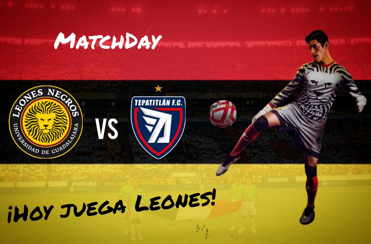 HayUdeg's tweet photo. #matchday ¡HOY JUEGA LEONES! 💛🖤❤️

@LeonesNegrosCF vs @TepatitlanFC

- 21:00 hrs. 
- Estadío Jalisco
- VIX https://t.co/YyWg2QJY4y