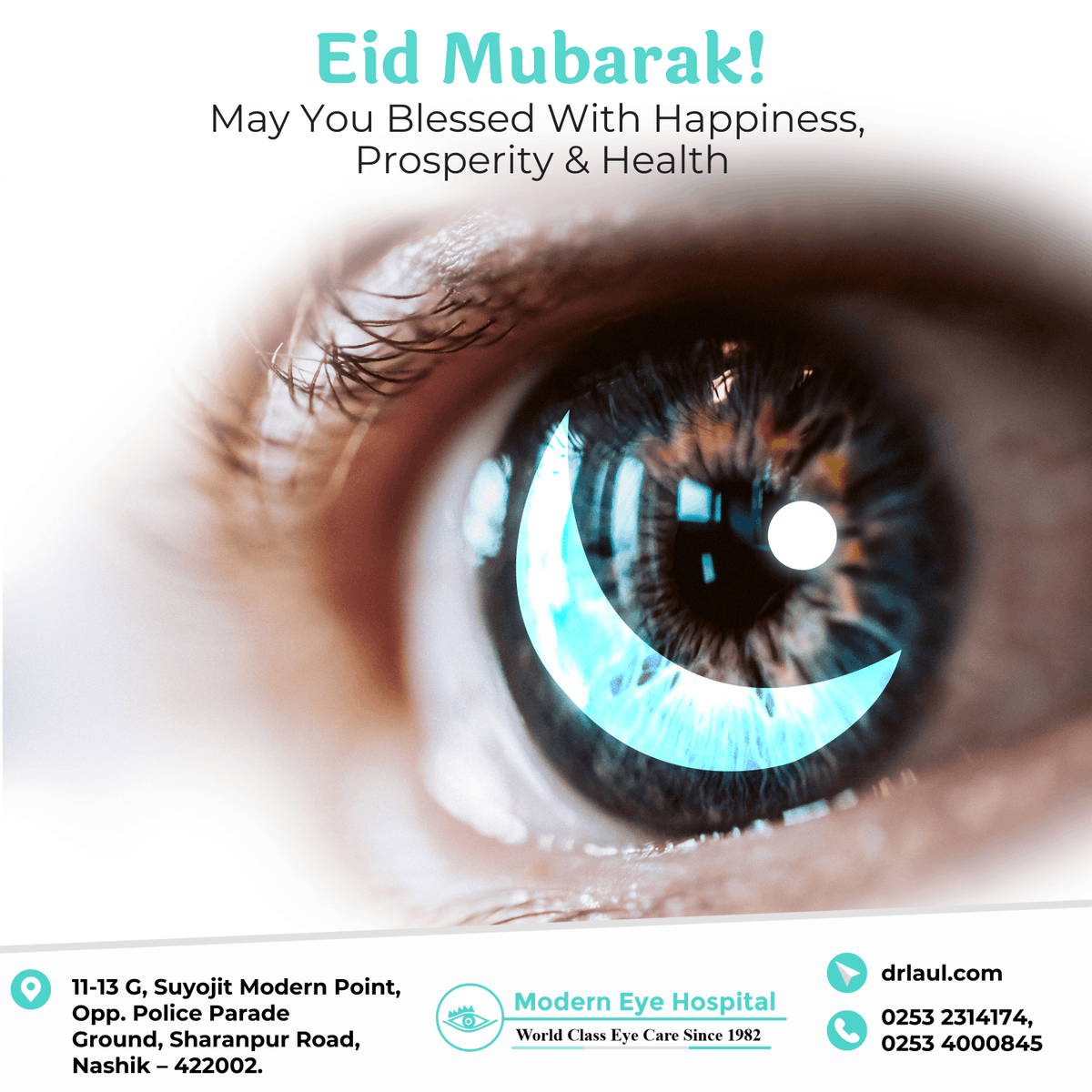 DrLaul's tweet photo. Wishing you a joyful Eid ul Adha! May the joy of Eid surround you and your family.

#Eid #EidAlAdha #eidmubarak #opthalmologist #eyecare #eyehealth #eyespecialist #cataractsurgery #retina #pediatricopthalmologist #moderneyehospital https://t.co/HGpkWahvgC