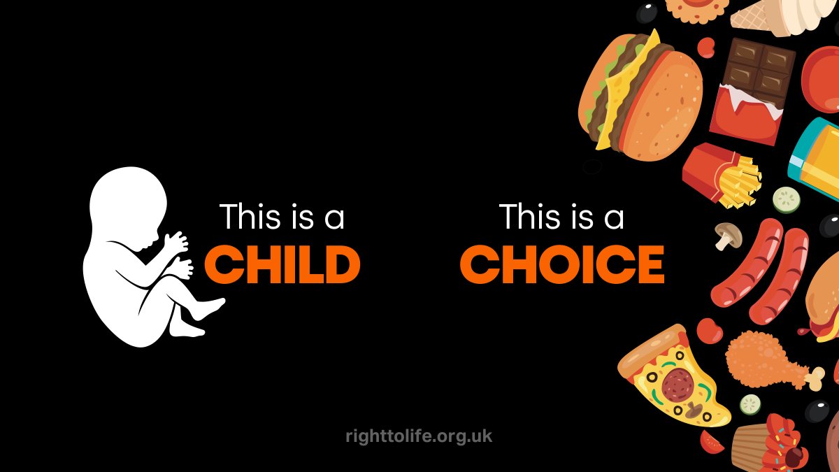 RightToLifeUK's tweet photo. Not all choices are equal 🍕🍔🍪 https://t.co/irqwLeEKMb
