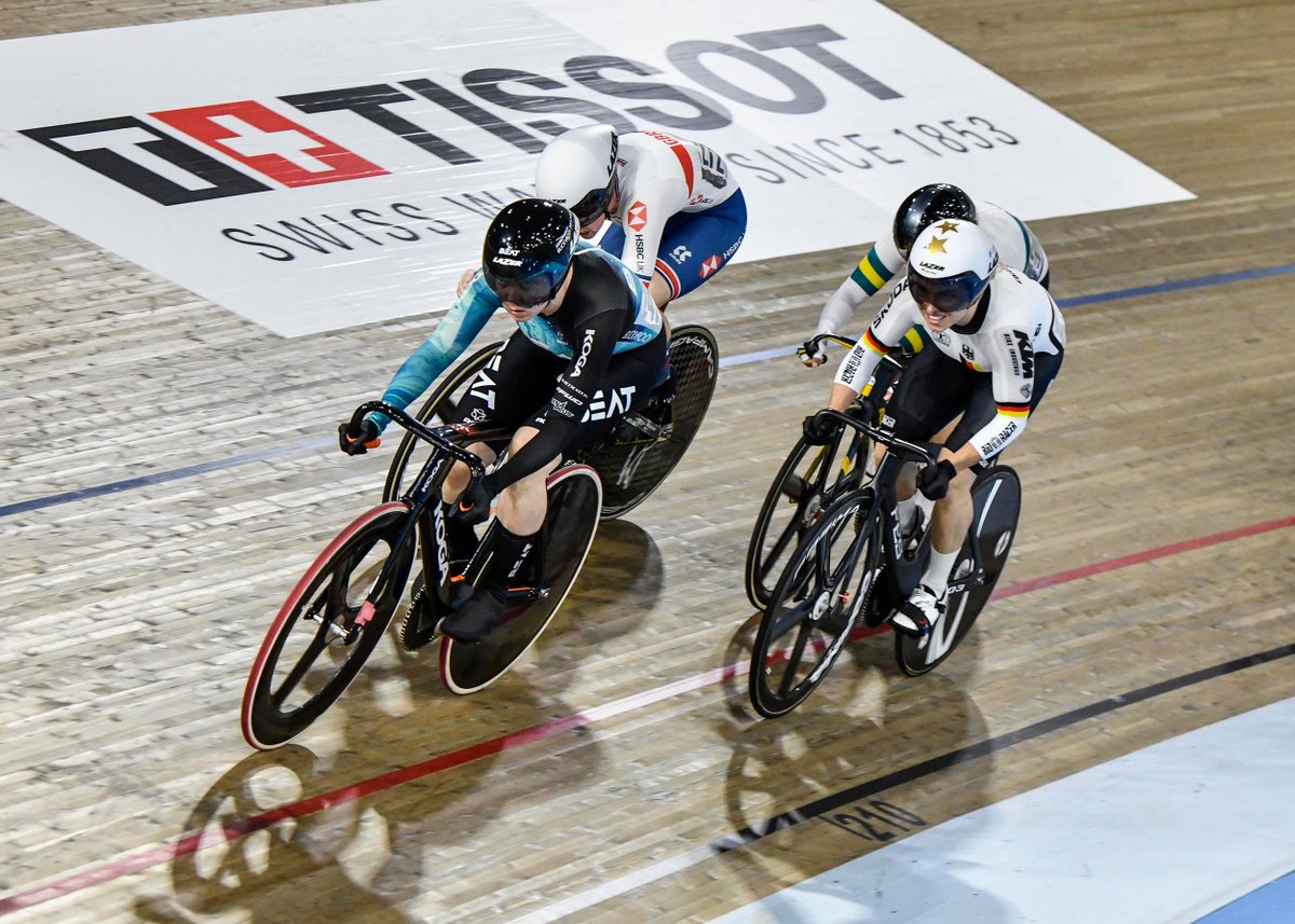 🔥 𝐅𝐢𝐧𝐚𝐥 𝐃𝐚𝐲 Na een zilveren medaille op de teamsprint en een vierde plaats op de sprint, is vandaag de keirin aan de beurt in Colombia! 💪 Come on, @LaurinevRiessen #DriveToBEAT 🚴‍♂️ #TissotNationsCup 🇨🇴