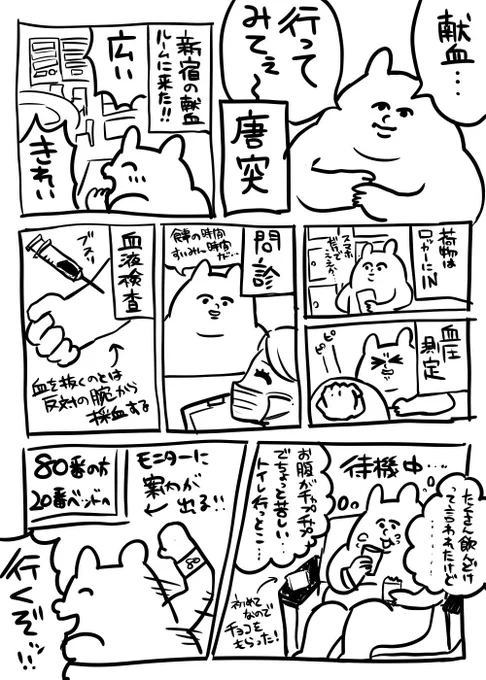 はじめての献血レポ(400ml) 