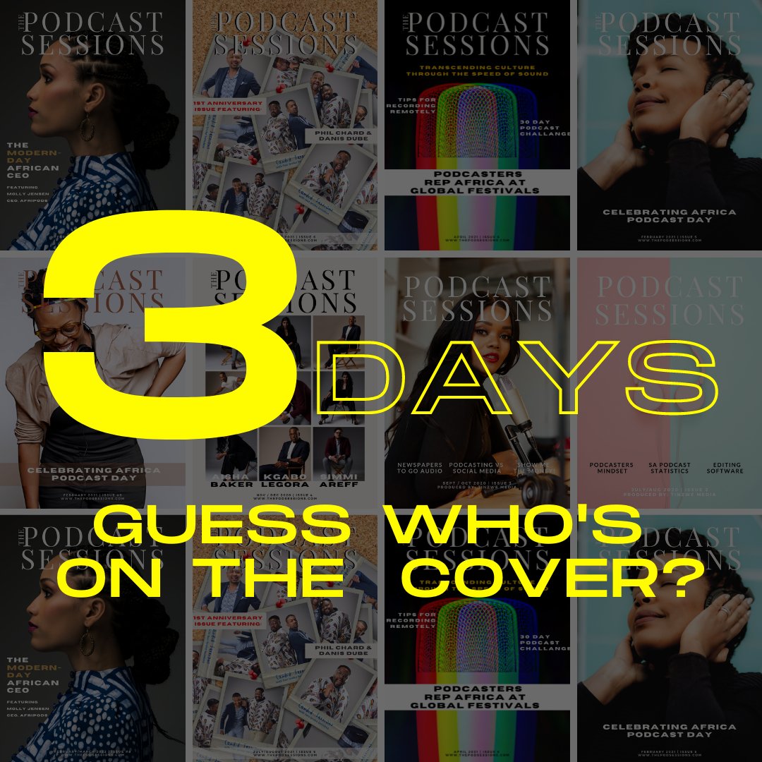 🔥3 DAYS UNTIL THE JULY / AUG ISSUE IS OUT 🔥

Guess who’s on the cover of the magazine? Let us know and tag them!! 

#thepodcastsessions #podcastsessions #podcastafrica #magazine #July #August