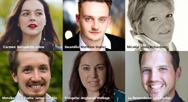 Well done to our covers in yesterday's #LFOCarmen, and Linda Richardson who stepped in at the last moment:

Carmen: Bernadette Johns
Escamillo: Matthew Siveter
Micaëla: Linda Richardson
Moralès/Lillas Pastia: James Gribble
Frasquita: Angharad Watkeys
Le Remendado: Lars Fischer