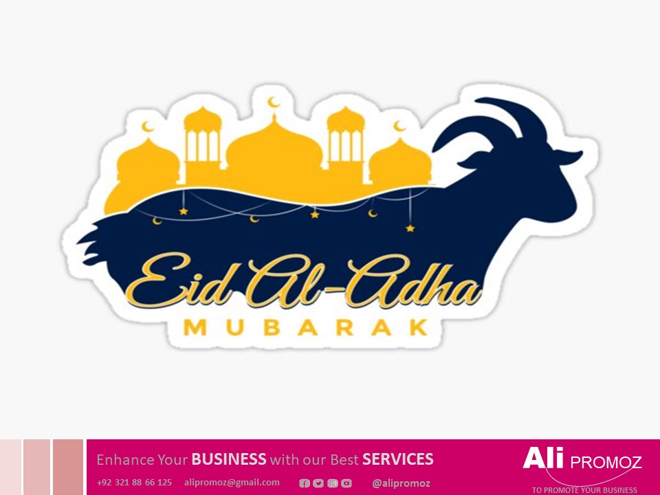 alipromoz's tweet photo. May the divine blessings of the almighty bring you hope, faith, and joy on Eid ul Adha and forever.
Eid Mubarak!
#alipromoz #Eid #eidmubarak #happiness #love #care #eiduladha #mubarak #happyeid #pleasuremoment #carepoors #bakraeid https://t.co/eOYBbDk7IQ