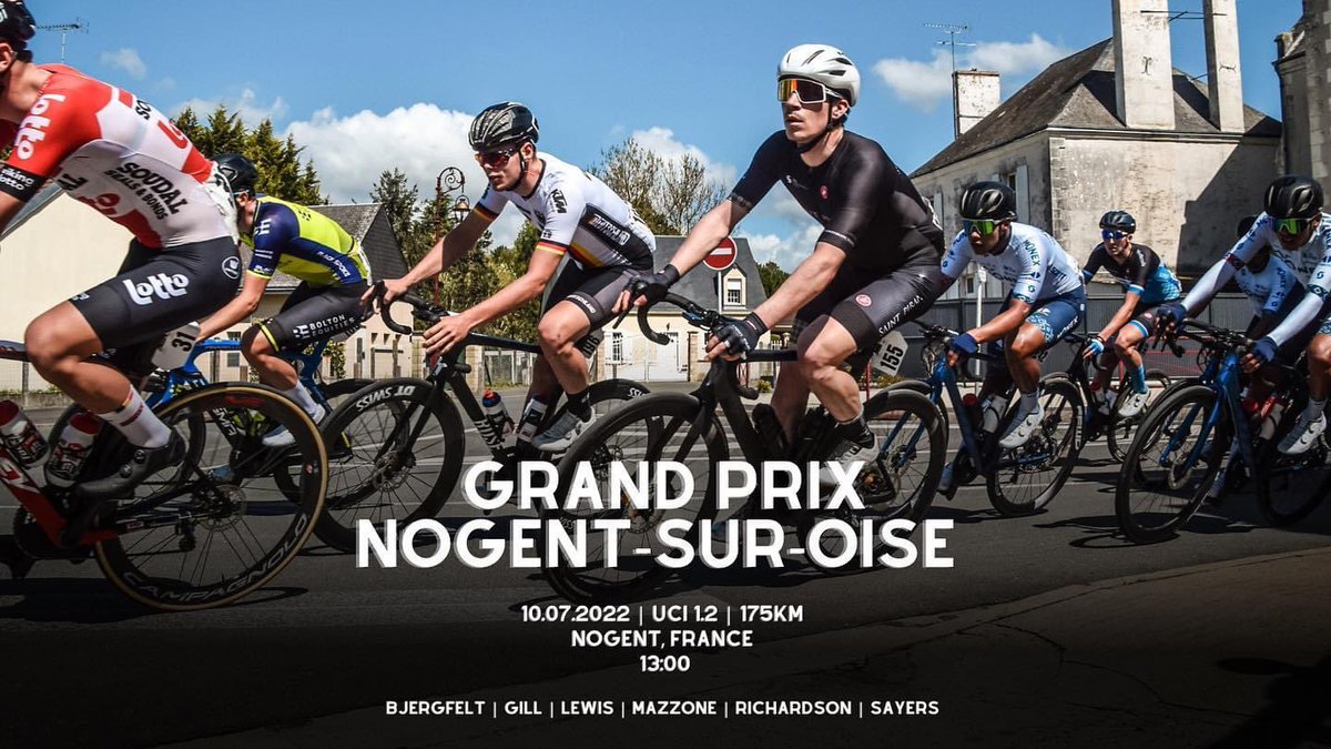 🚨 RACE DAY 🚨 We are in France today for GP Nogent-Sur-Oise. After a long travel day yesterday, we look forward to mixing it up in a notoriously action packed event. 👉🏼 @WBjergfelt 👉🏼 Gill 👉🏼 @adamlewis_95 👉🏼 @Mazzone_Leon 👉🏼 @AlexandarRicha2 👉🏼 @CooperSayers #SaintPiran