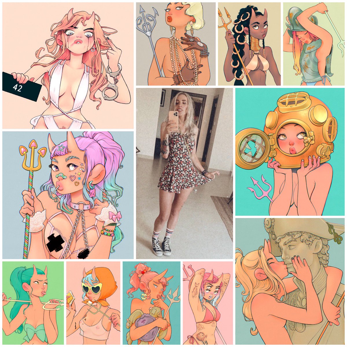 My name is Sarah! I’m dramatic, i’m bratty, i’m passionate, I need love, I love hard. I draw girls, I love figures and forms, I love poses, I love emotion, I love cute colours and clean lines. I’m nerdy, i’m boyish, I love music and movies, I wear converse and collect socks 💖