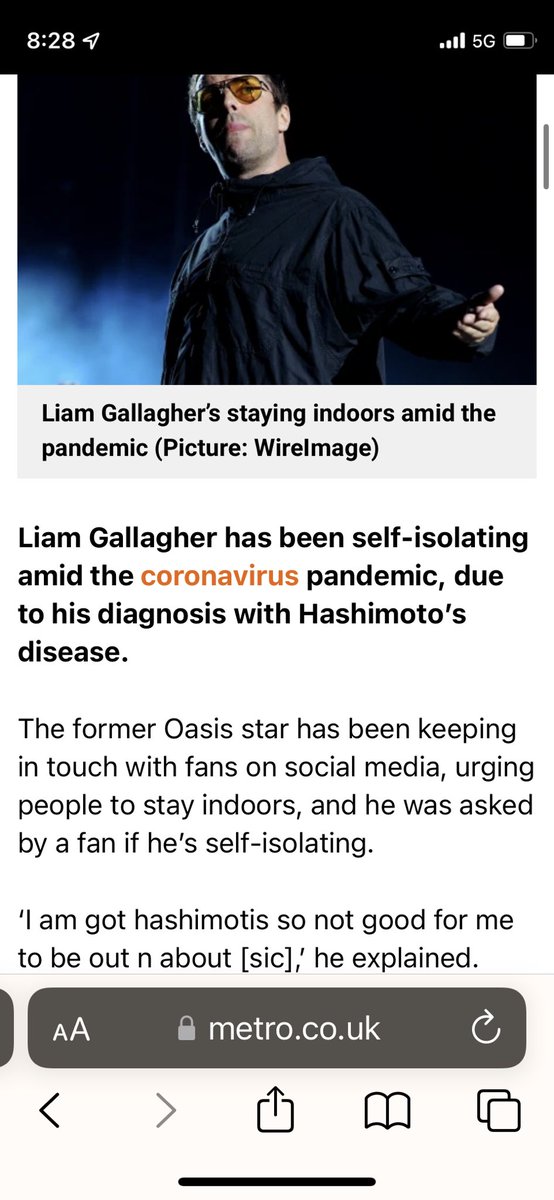 metro.co.uk/2020/03/19/lia… 

old article relevant to those slagging off a man with an autoimmune disease after what he has done in the last 2 months go and research this life changing disease and how it affects us that have it i’m still hoarse from knebworth #LiamGallagher