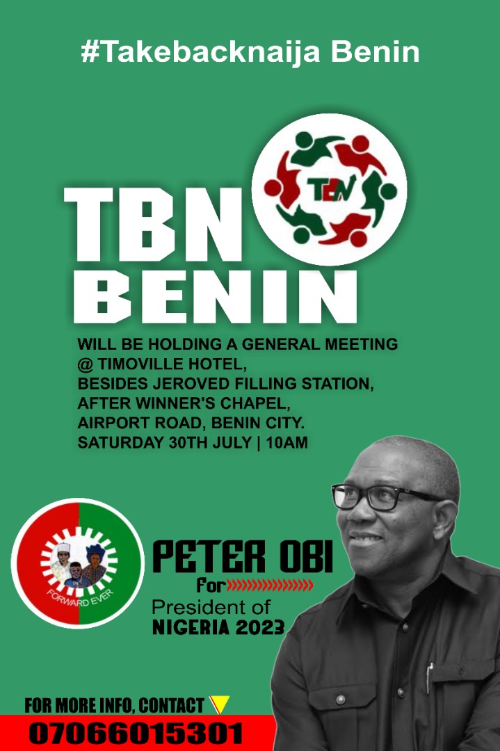 Benin City is getting Obidiently ready to do something Yusful...
#Obidatti2023 #edotwittercommunity