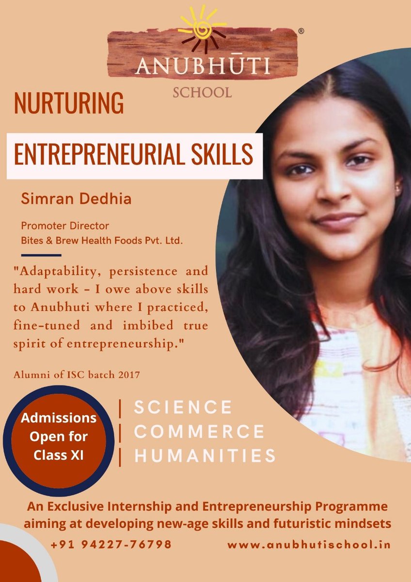 anubhutischool's tweet photo. Admissions open for Class 11

Streams available #science , #Commerce &amp; #Humanities 

Dedicated support for JEE | NEET | CLAT | CA Foundation

#residentialschool #icseschool #iscschool #boardingschool #holisticeducation #entrepreneurship #indianculture #nature #education  #STEM https://t.co/Ioyp8xhy9M