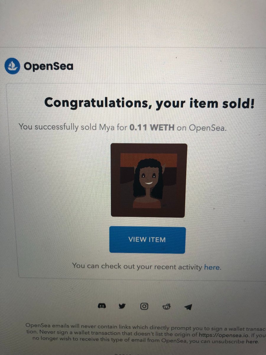BlueMalaika's tweet photo. Sold my 5th NFT on Opensea #NFTs #NFT https://t.co/EJkFzGAj7k