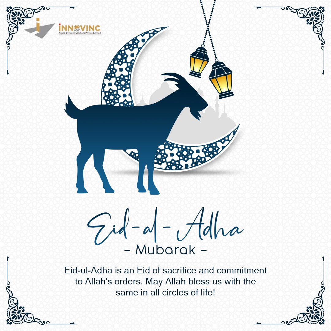 AspireInnovinc's tweet photo. Eid Al Adha is an Eid of sacrifice and commitment to Allah's orders. May Allah bless us with the same in all circles of life!
#eidmubarak #eiduladha #eidaladha #eidcommittee #letscelebrate #innovinc #innovincenergy #innovincrenewableenergy #innovinc #innovation #tonewbeginnings https://t.co/YChV7Mvk4q