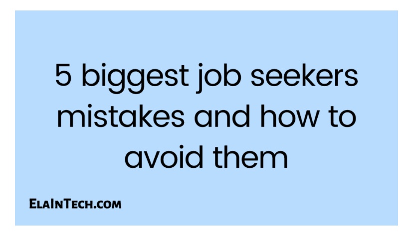 ElaMoscicka's tweet photo. After a longer break…I’ve wrote a new article!
It will be available tomorrow on my blog: https://t.co/5sHP4pCzlo 😍
#Career #CareerAdvice #DevCommunity #100Devs #WomenInTech #WomenWhoCode #JobSeekersMistakes #JobSearch #JobSearchMistakes https://t.co/QOT1AijBYp