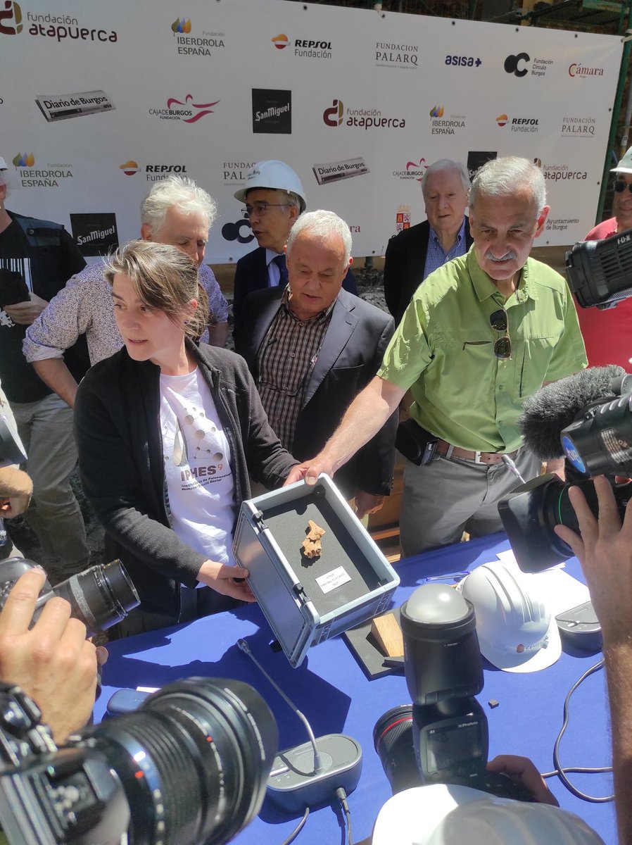 Miguel_preh's tweet photo. #Atapuerca2022 #Ata22 #Day21 this day, Friday 8th of July, was a day to remember... It was presented the human fossil found at #SimaDelElefante some days ago. "The face of the first European" is already in all the newspapers! Such a day full of emotions... https://t.co/hCqiecF8z9