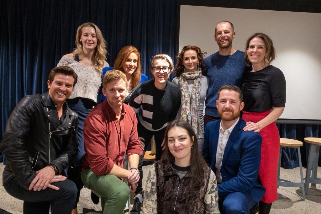InNewyTonight's tweet photo. Several cast and crew members from the glorious In Newcastle Tonight Screening and Q&amp;A held at @ACMI X. 

This epic project was created over 4 continents with over 90 cast and crew combined. Thank you to our fabulous host Denise Erikson from Media Mentors Australia. 

#Filmmaking https://t.co/czf7ivuCiJ