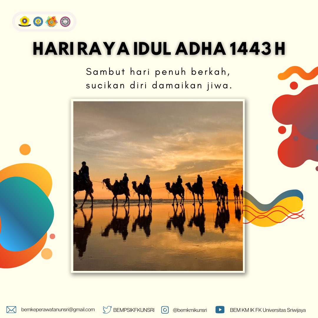 [HARI RAYA IDUL ADHA]

Di hari yang suci ini, mari memperbaiki diri untuk menjadi insan yang lebih baik lagi. Selamat Hari Raya Idul Adha 2022.
__
Dinas Informasi dan Komunikasi
BEM KM IK FK Unsri 2022
#InfokomVarsena
#KabinetVarsena
#SatuMimpiSatuTujuan