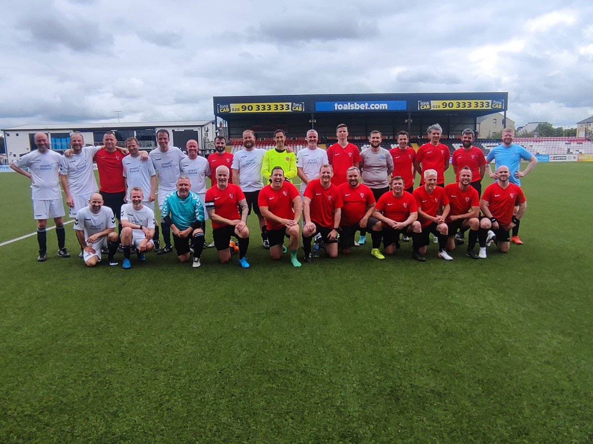 ACBelfast's tweet photo. Yesterday our over 35s headed up to seaview to play Boca Seniors in aid of @cftrustuk before a celebrity match, a good 7-4 win to start off the pre season and great to help raise money for an amazing charity! A big thank you to @ciaranmcvarnock for letting us be a part of the day https://t.co/CTTOozdUL4