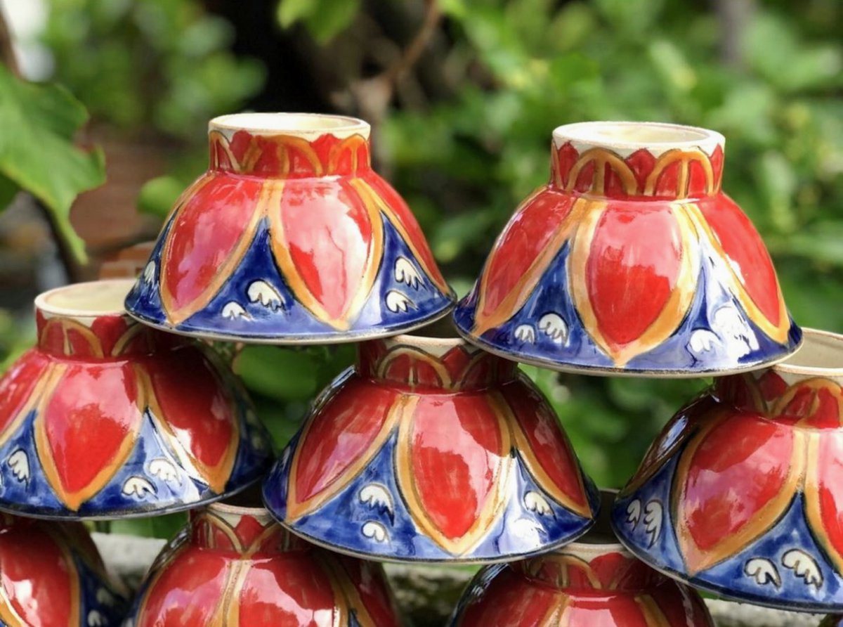 花笠マカイ 2個セット Amazon | フルセット 沖縄 幸陶器 やちむん 花笠マカイ 4種類セット 3