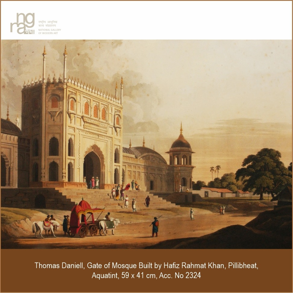 ngma_delhi's tweet photo. NGMA greets everyone on #EidAlAdha with this aquatint of the gateway to the Jama Masjid in Pilibhit by #ThomasDaniell (1749-1840). Eid al-Adha or the Festival of Sacrifice commemorates Prophet Ibrahimβs unquestioning devotion to God and his sacrifice.
#mosques #aquatints https://t.co/VF74q95zJu