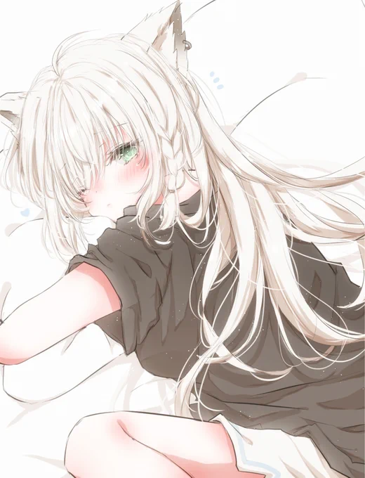 2日目 白上フブキ
ねむねむきーつね💙
#100日チャレンジ
#絵フブキ 
