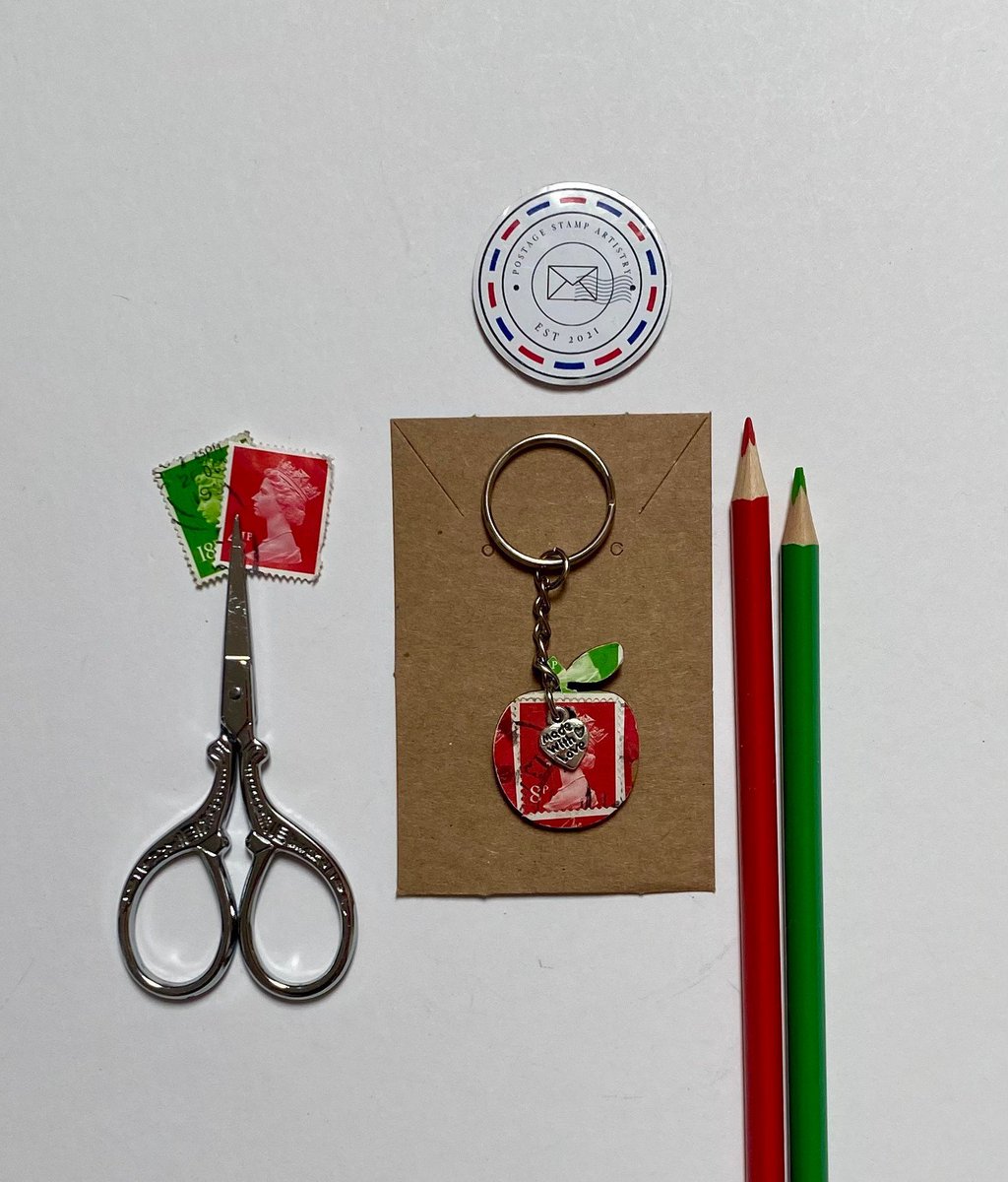 pstampartistry's tweet photo. Excited to share this item from my #etsy shop: Pick Your Keyring/Apple Keyring including Made with Love Charm/Handmade/Vintage Postage Stamp Keyring - Keyring https://t.co/lPzLcC3RVL
#ukgiftam #ukgifthour #ceaftbizparty #mhhsbd #applekeyring #apple #teacherfift #stampkeyring https://t.co/arw9XRsbja