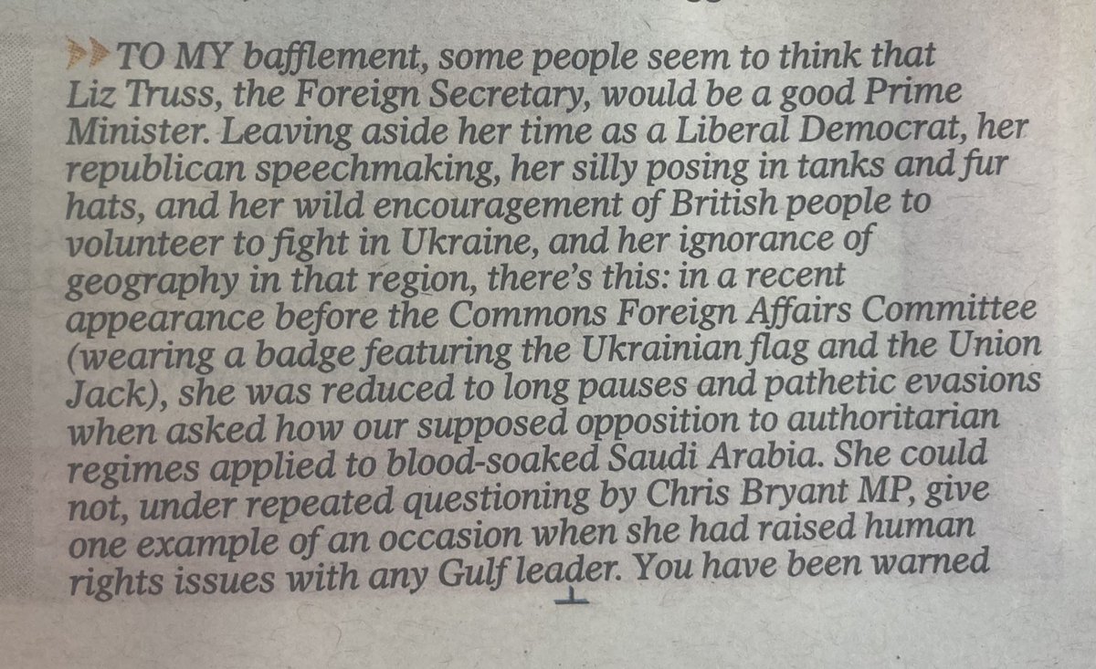 ClarkeMicah's tweet photo. Liz Truss? If she is the answer, what can the question be? https://t.co/EQeAu0UVZI