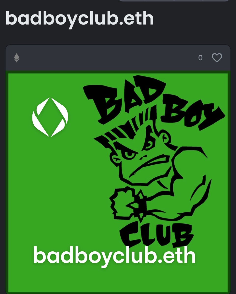 DarkSpawn_X's tweet photo. https://t.co/RrlHNYTphs
New registration & avatar set🔥🔥
BadBoyClub.eth
Old school shit 👑
Slowed down on registering lately, but happy with my couple grabs this week
#Web3 #ens #ens #ensdomains #DAO #cryptocurrency #ETH #badboyclub #NFTCommunity #NFTs #OldSchool https://t.co/o2PA2XMUNn
