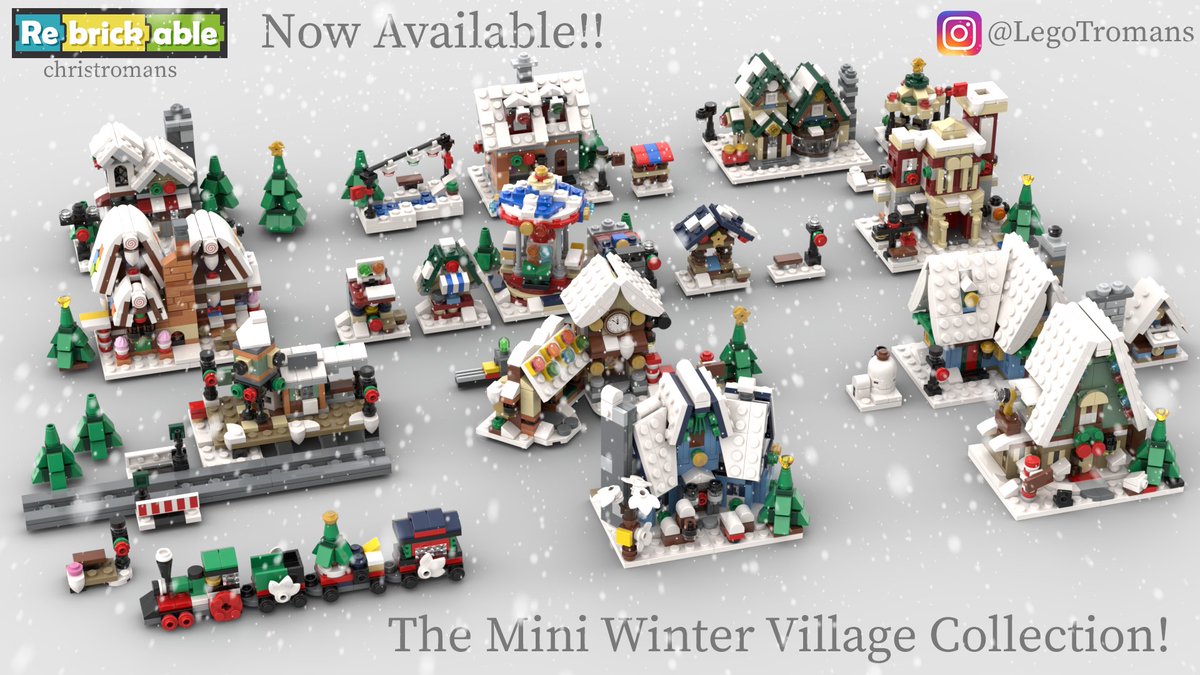LegoTromans's tweet photo. Well, I've been a bit busy over the last few months with more mini collections released!  Here was my second one - the Mini Winter Village Collection.  Now on Rebrickable - https://t.co/7ZNxK8Mmlt https://t.co/6LHAcCtz8g