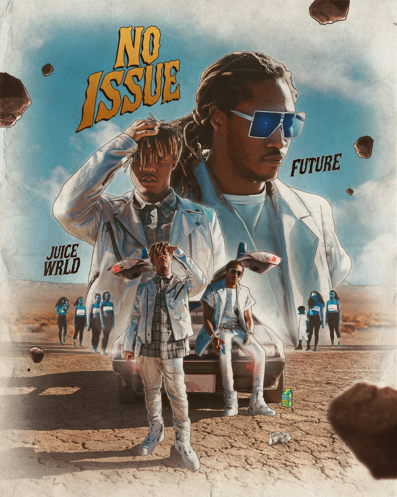 outlyning on Twitter ""no issue" 🛰️ juice wrld & future music video poster I made 🪐 https//t