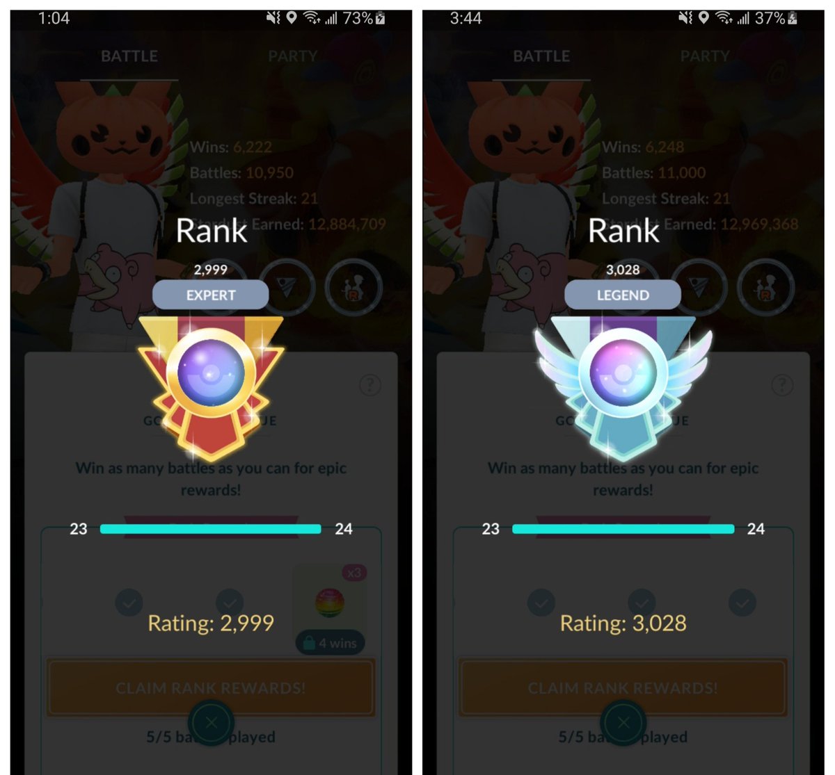 After hitting 2999 it only took two hours and forty minutes more of sets to get there. 😅 Double charm quickly got me to 2900s just took a little bit to close that 1 elo.