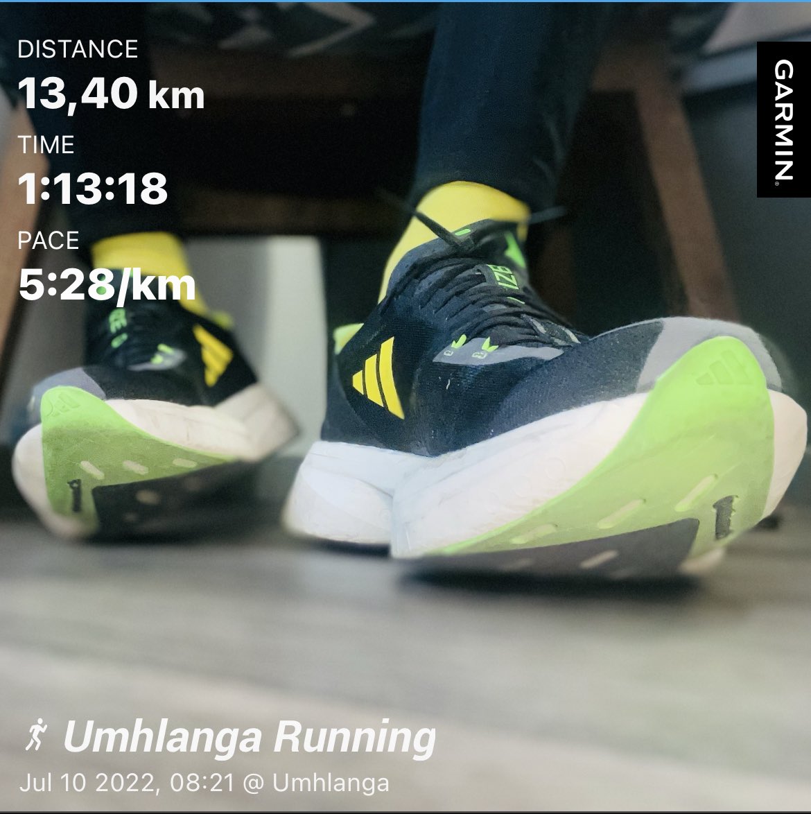 Mhandla_B's tweet photo. I couldn’t run the Durban 10k race then decided to go for a 13km #adizeroadiospro3 test.
#testdriveadiospro
#adizeroadiospro
#adidasrunners
#adidasrunning https://t.co/VQkq9DeCkR