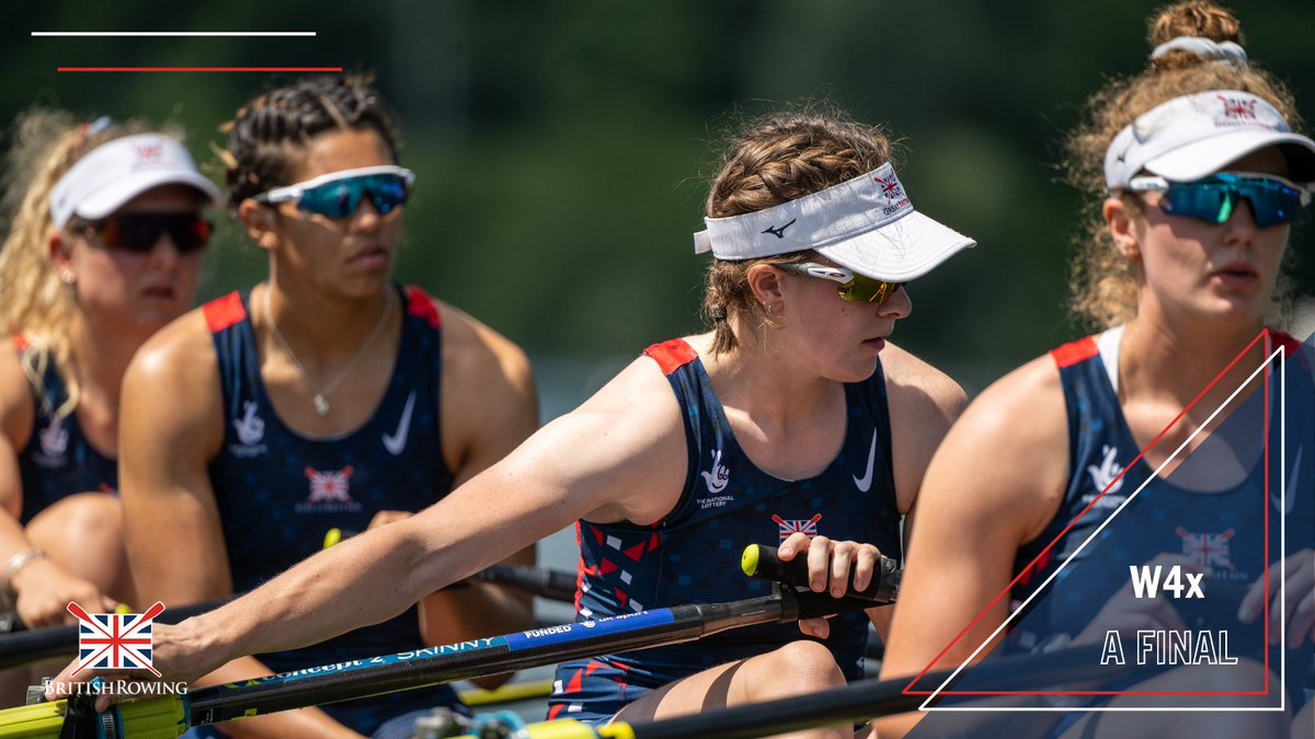We've got a bit of a break before the women’s quad (W4x) A Final at 10.01 (BST) 🚣‍♀️

The crew:
 <a href="/lucy_gloverx/">Lucy</a>, Georgie Brayshaw, <a href="/_kyraedwards/">Kyra Edwards</a> and <a href="/jessleyden/">Jess Leyden</a> 

Good luck #GBRowingTeam 🇬🇧

#WRCLucerne