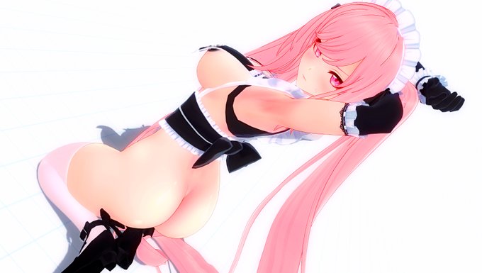 ツインテが床にぺたーんってなる感じを出すの難しい 