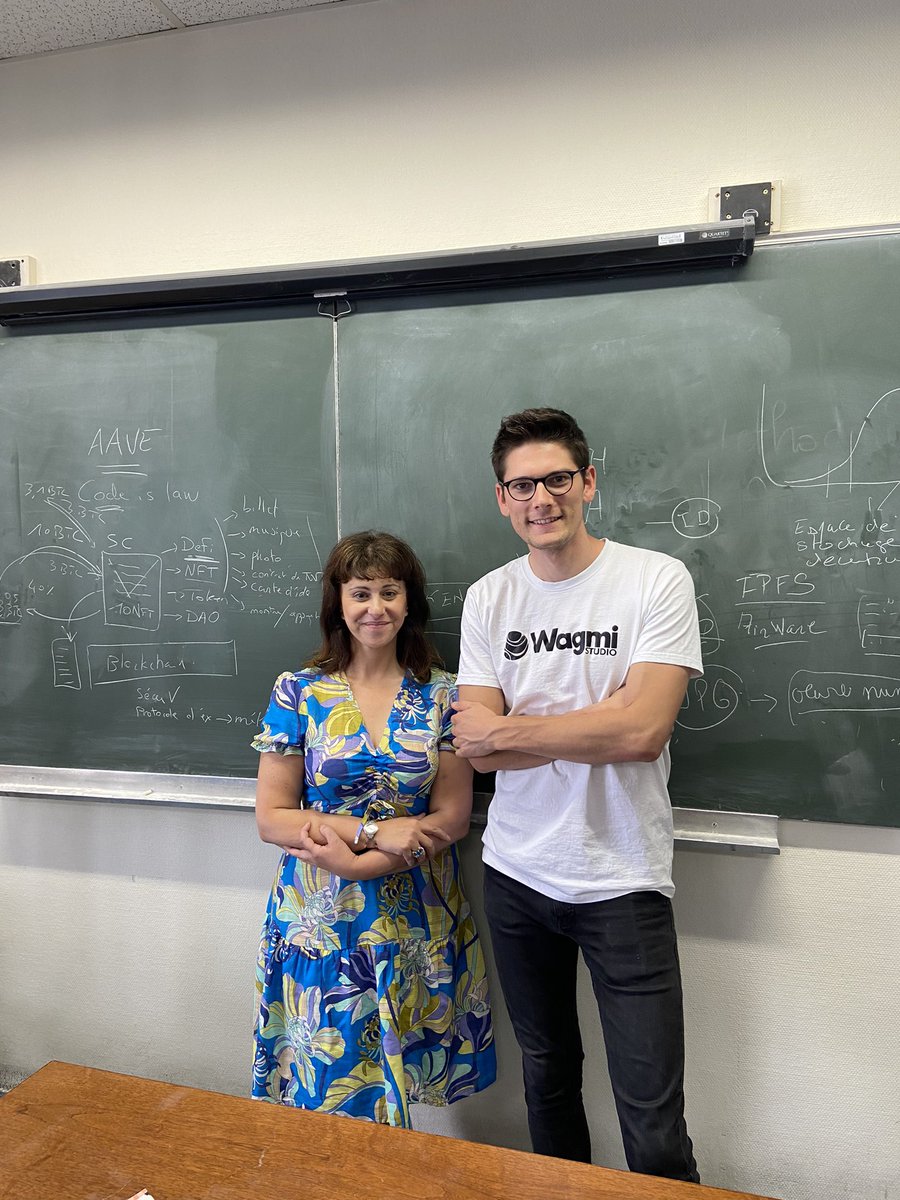HaziotMery's tweet photo. Code is law or law is code? Thanks to @WagmiStudio and @jnhndr we solve this problem by teaching both! This Saturday at Paris law University Sorbonne DU Digital Law. https://t.co/ijBx1fff0U