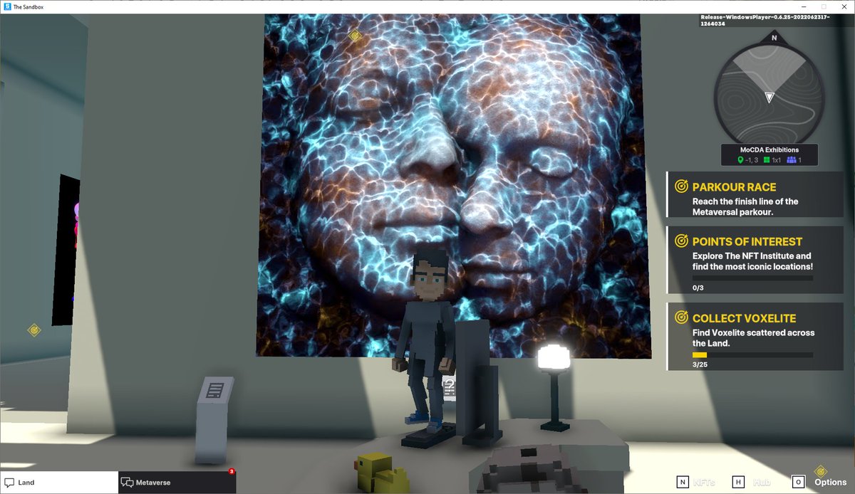 thatisnotacosa's tweet photo. @TheSandboxGame @MOCDA_ I just participated in the #TheSandbox weekly contest for a chance to win 200 mSAND! Here is my favorite piece from the ‘Impossible Worlds’ exhibition, check out my screenshot below!
👇

together! https://t.co/nbnGgBQnva
