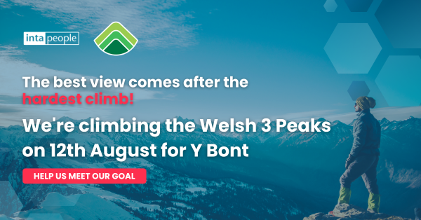 intapeople's tweet image. &quot;This August a team from IntaPeople will be tackling the Welsh Three Peaks Challenge to raise money for our chosen charity, Y Bont.

Go team!

Help us reach our goal of £10,000: ow.ly/siwP50JMs9W