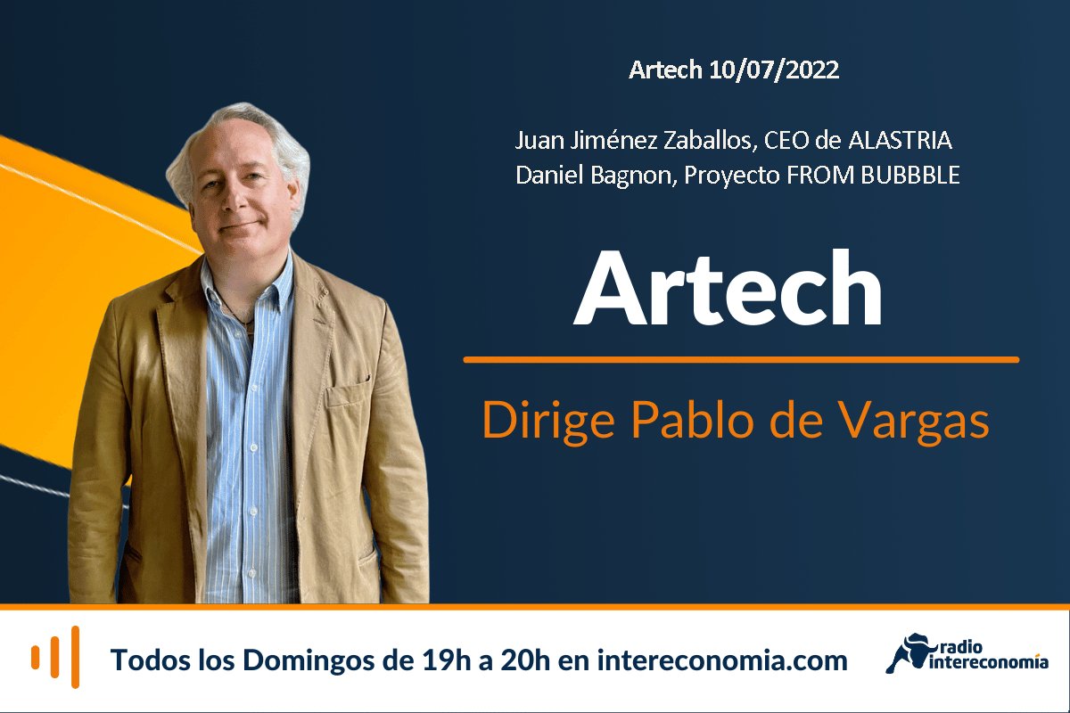 Esta tarde <a href="/danielbagnon/">Daniel Bagnon</a> estará en el Programa Artech de <a href="/rintereconomia/">Radio Intereconomía</a> para hablar de la nueva propuesta digital del Proyecto <a href="/frombubbledb/">From Bubble</a>, compartiendo programa con Juan Jiménez Zaballos, CEO de <a href="/Alastria_/">Alastria Blockchain Ecosystem</a> 
intereconomia.com/directo/
lnkd.in/e7zJqGcG