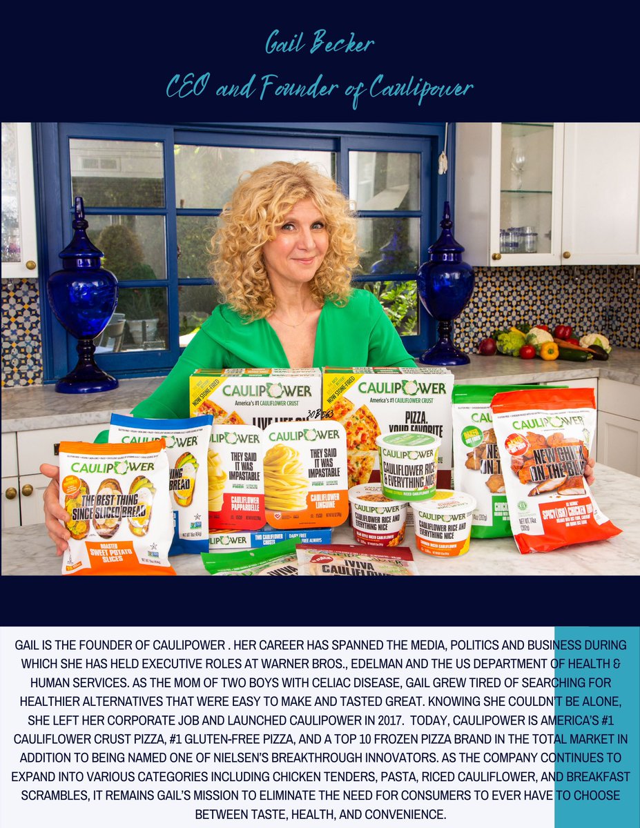 Celebrating women leaders and entrepreneurs! 

Gail Becker is the founder and CEO of <a href="/CAULIPOWER/">CAULIPOWER</a> a company that produces cauliflower crusted pizza and other delicious and nutritious dishes. Thank you Gail for sharing your story and being a supporter of From Farms to Incubators.