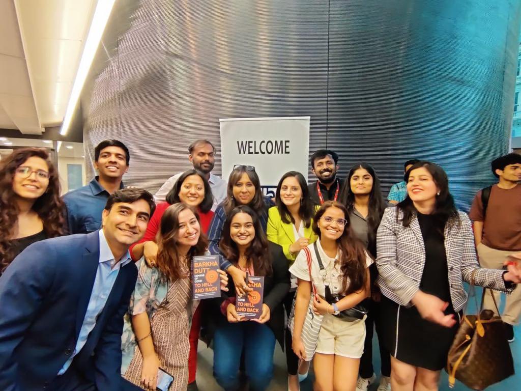 BDUTT's tweet photo. What a brilliant few hours at @imperialcollege at @GandhiCentreIC with @ProfChaturvediS @arora_sanam and such a bright, engaging, passionate young audience talking about #HumansOfCovid , leadership, dreams, passion and purpose. Thanks also @VirendraSharma for the honour 💜 https://t.co/7sxMuHTAW5