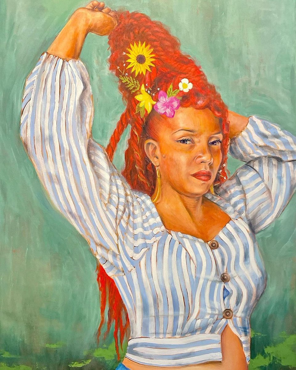 ‘(Nothing But) Flowers’ by Neequaye Dreph Dsane (<a href="/dreph/">Neequaye Dreph Dsane</a>) showing @newartexchange in the UK. 

Image source: Segun Lee-French

#ArtforSummerDays #BlackArtists #AfricanArtforSummerDays #TSAArtMagazine